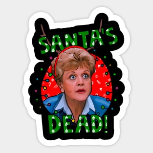 Murder She Wrote - Santa's Dead! Jessica Fletcher Christmas Sticker